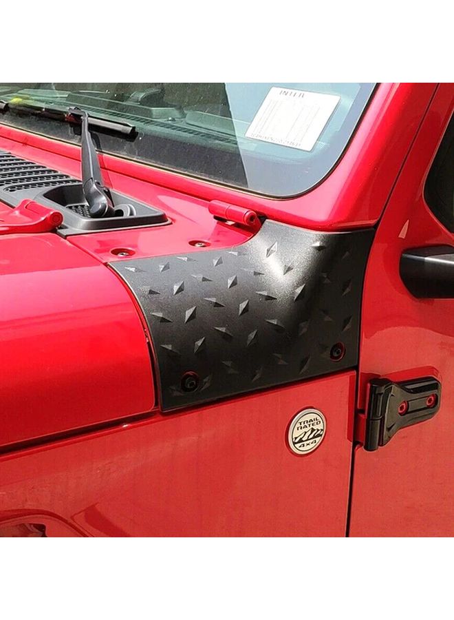Jeep Wrangler JL JLU Gladiator JT Cowl Body Armor Covers Textured Black Pair - Image 1